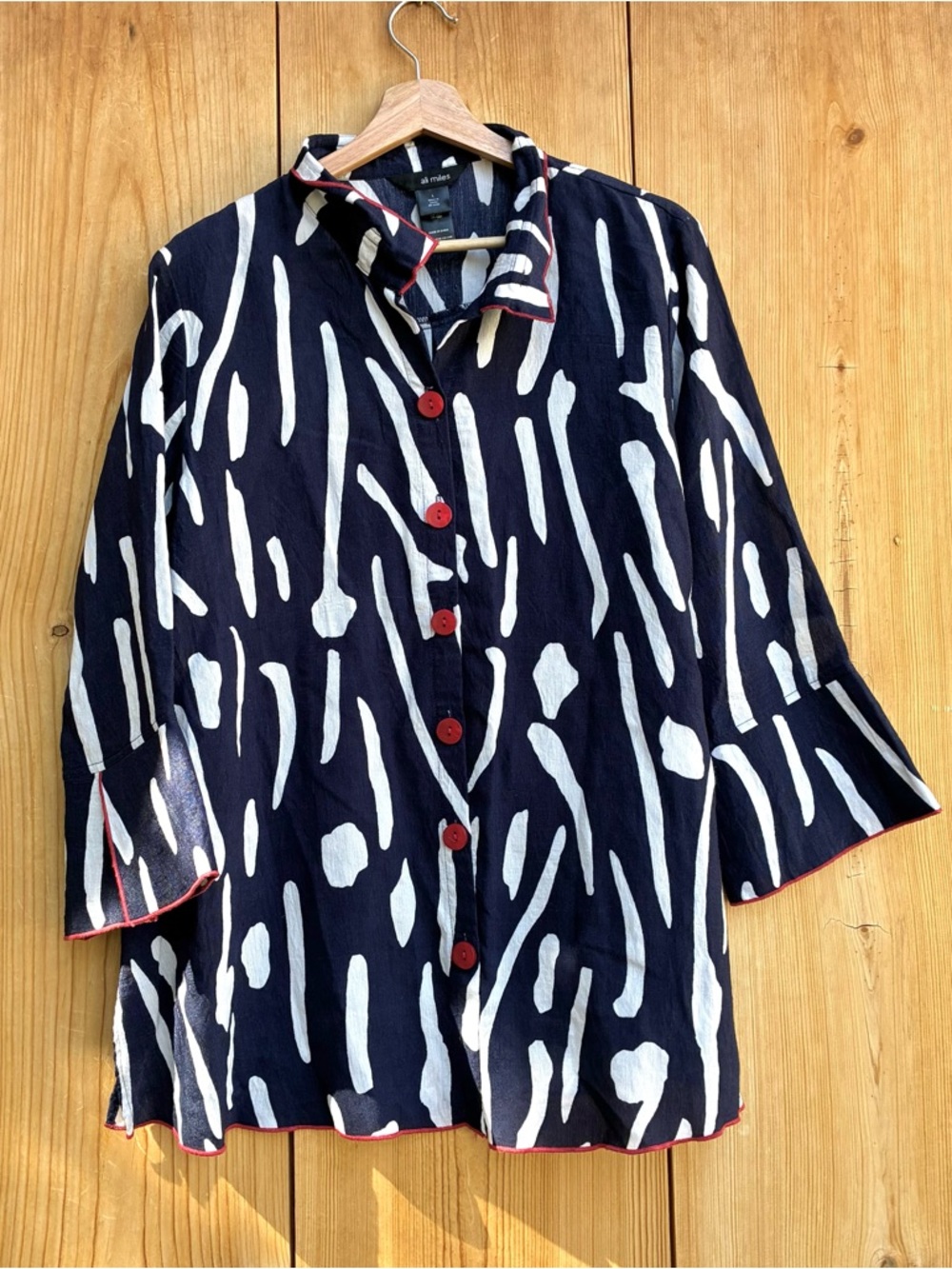 Ali Miles Printed Top Sz Large